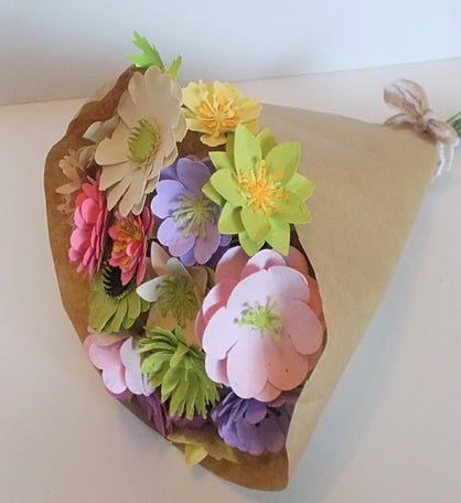 Large Seeded Paper Flower Bouquet
